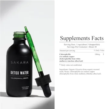 SAKARA Detox Water Drops with Chlorophyll for Detox Support