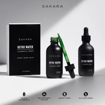 SAKARA Detox Water Drops with Chlorophyll for Detox Support