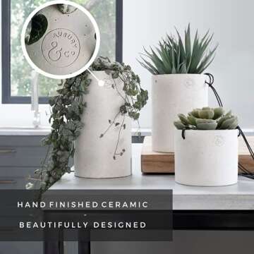 AUBURY Hanging Planter Set of 3 for Indoor Plants