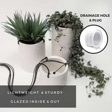 AUBURY Hanging Planter Set of 3 for Indoor Plants