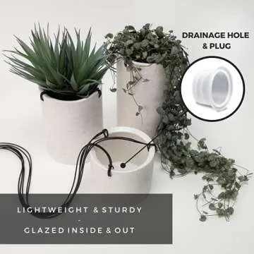 AUBURY Hanging Planter Set of 3 for Indoor Plants