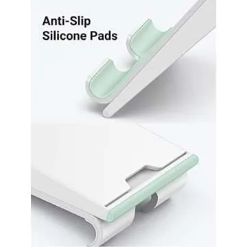 UGREEN Tablet Stand Holder for Desk Adjustable Stand Foldable Desktop Holder Charging Dock Protable Compatible for Phones, iPad, iPad Pro 12.9, 11, 10.5, 9.7 Air Mini 5 4 3 2 White