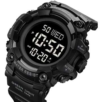 XCZAP Large Dial Stopwatch Men's Watch - Waterproof LED