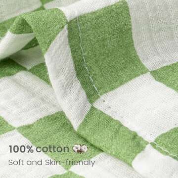 SERAPHY Muslin Swaddle Blankets for Newborns, Soft & Breathable