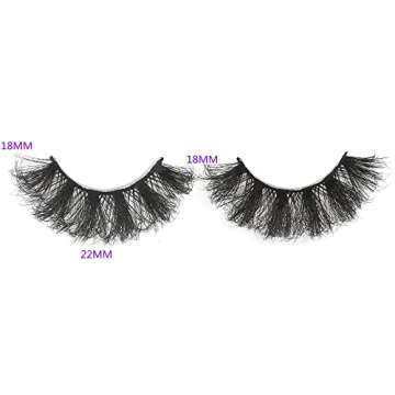 Gmagictobo False Eyelashes Fluffy Dramatic 3D Faux Mink Lashes 22MM False Lashes Pack Long Luxurious Volume Soft Strip Fake Eye Lashes 8 Pairs Multipack