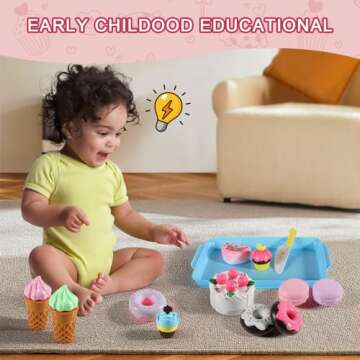 Elitoky Play Food Sets for Kids Kitchen - Kitchen Accessories for Kids - Toy Food - Pretend Play Pla...