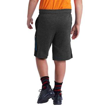 C9 Champion Boys' Tech Terry Woven Pieced Shorts, Heather/Ebony, X-Large