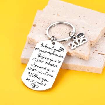 TI-EDC Graduation Gifts for Her Him Class Of 2025 Graduation Keychain for College Middle High School...