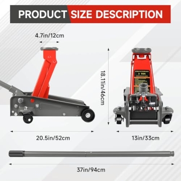 LARBANKE 3 Ton Floor Jack for Safe & Efficient Vehicle Lifting