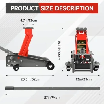 LARBANKE 3 Ton Floor Jack for Safe & Efficient Vehicle Lifting