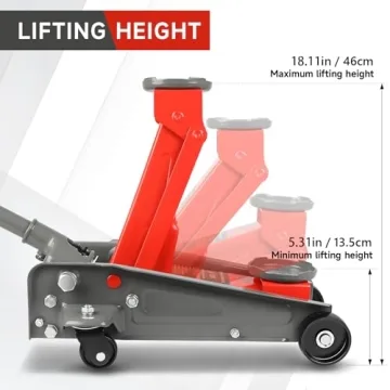 LARBANKE 3 Ton Floor Jack - Heavy Duty Hydraulic Jack