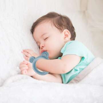 Eascrozn Baby Teething Toys: Silicone Relief 3-18 Months