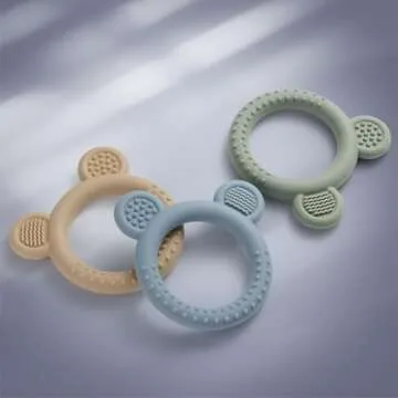 Eascrozn Baby Teething Toys: Silicone Relief 3-18 Months