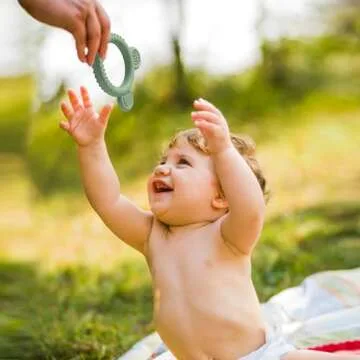 Eascrozn Baby Teething Toys: Silicone Relief 3-18 Months