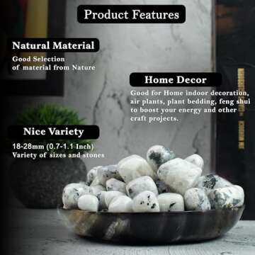 Rainbow Moonstone Tumbled Stones | Healing Crystals 1lb