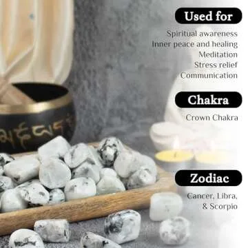 Rainbow Moonstone Tumbled Stones | Healing Crystals 1lb