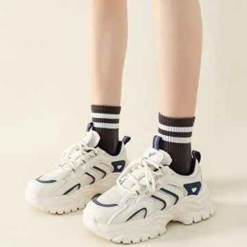 Digoon Women’s Striped Athletic Socks - 6 Pairs Stylish Comfort