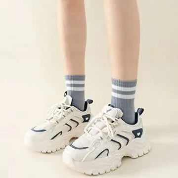 Digoon Women’s Striped Athletic Socks - 6 Pairs Stylish Comfort