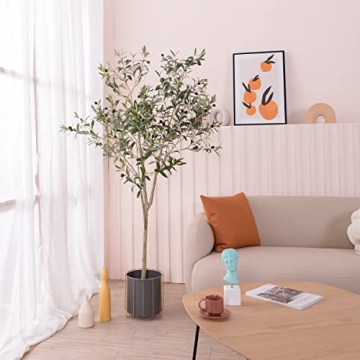Hobyhoon 6FT Artificial Olive Tree for Indoor Decor