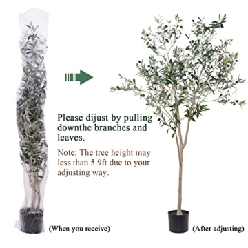 Hobyhoon 6FT Artificial Olive Tree for Indoor Decor