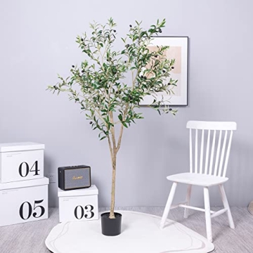 Hobyhoon 6FT Artificial Olive Tree for Indoor Decor