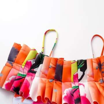 Stylish Women's One Piece Swimsuit with Cover Up