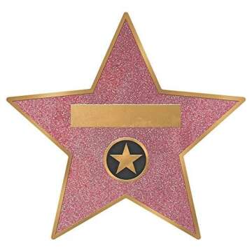 Glitz & Glam Star Decals - Hollywood Party Decorations