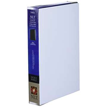 Slimline Center Column Reference Bible NLT (Red Letter, Bonded Leather, Black)