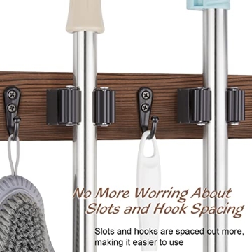 OUTNILI Stylish Wall-Mounted Mop Broom Holder