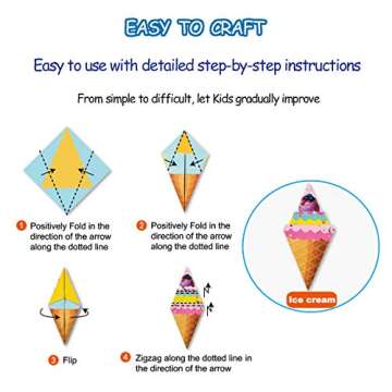 hapray Origami Kit 144 sheets Origami Paper for Kids 72 Patterns with Craft Guiding Book