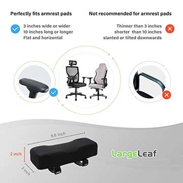 LargeLeaf Ergonomic Armrest Cushions for Ultimate Comfort