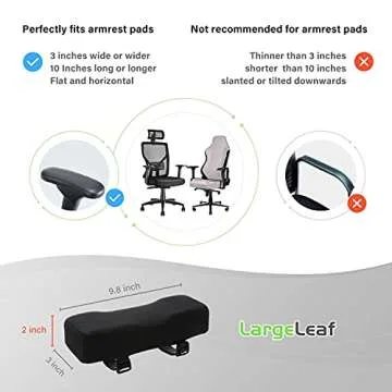 LargeLeaf Ergonomic Armrest Cushions for Ultimate Comfort