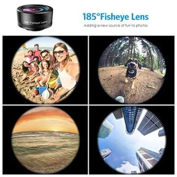 Criacr Phone Camera Lens, 198°Fisheye Lens, 120° Super Wide Angle 20X Macro for TIK Tok, Vlog Video, Clip on Phone for iPhone 12 12 Pro, 11, XS, XR 8 7 Plus 7, Samsung, Smartphones