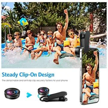 Criacr Phone Camera Lens, 198°Fisheye Lens, 120° Super Wide Angle 20X Macro for TIK Tok, Vlog Video, Clip on Phone for iPhone 12 12 Pro, 11, XS, XR 8 7 Plus 7, Samsung, Smartphones