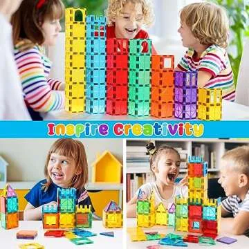 SOGAME Magnetic Tiles, 100PCS Magnetic Building Blocks