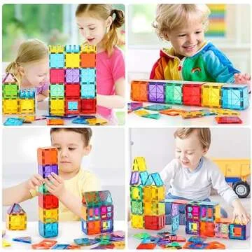 SOGAME Magnetic Tiles, 100PCS Magnetic Building Blocks