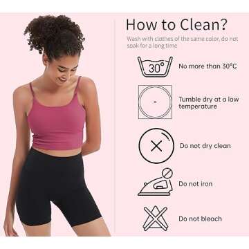 HHUQ Workout Tops for Women,Longline Padded Medium Support Sports Bras Tank Top for Running Yoga Fitness Rose Red