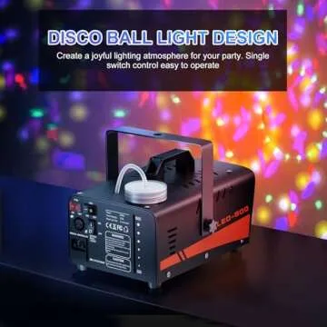High Power Fog Machine with Disco Ball Lights for Events
