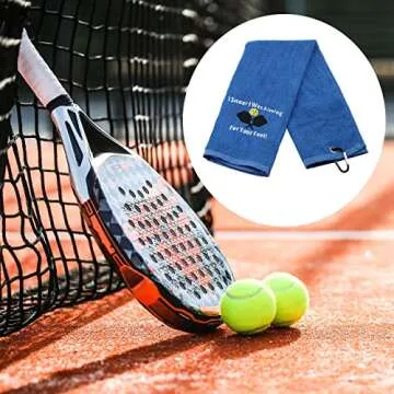 LEVLO Funny Pickleball Lovers Gifts I Swear I was Aiming for Your Feet Towels for The Pickleball Player (Aiming for Your Feet)