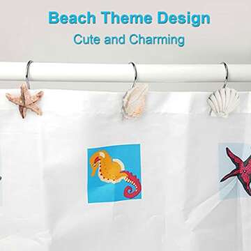 AGPtek Unique Seashell Shower Curtain Hooks for Elegant Decor