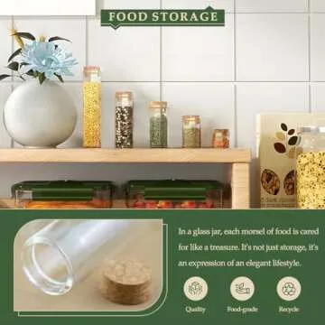 JIUYUE Bottles with Corks,Glass Bottle,Glass Bottle with Cork,Mini Glass Bottles,Test Tube Jars.(0.17 Oz,10 Pcs)