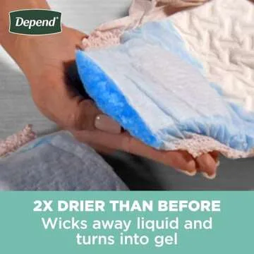 Depend Fresh Protection Adult Incontinence & Postpartum Bladder Leak Underwear for Women, Disposable, Maximum, Medium, Blush, 18 Count, Packaging May Vary