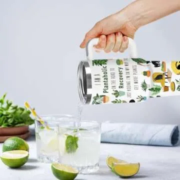 HYMONA Gifts for Plant Lovers - 40 Oz Plant Lover Tumbler with Handle, Plant Cups, Gardener Mug, Plant Gifts for Gardeners Women, Gardening Gifts for Plant Lovers, Birthday Gifts for Plant lovers