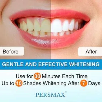 PERSMAX Teeth Whitening Strips, 14 Days Bright White for Sensitive Adult Teeth, Enamel Safe, Mild Whitening Without The Sensitivity, Hydrogen Peroxide Non-Slip Effective Strips kit, Extreme Whitener