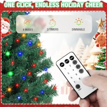 6ft Prelit Christmas Tree with Remote Control and Lights