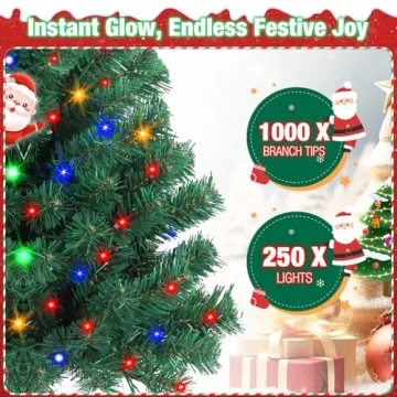 6ft Prelit Christmas Tree with Remote Control and Lights