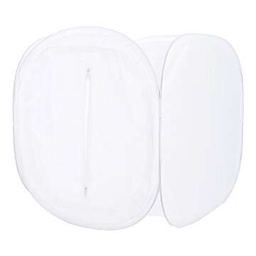 Fovitec StudioPRO 24" Photo Studio Portable Table Top Product Photography Lighting Tent Lightbox Kit - Includes 4 x Backdrops, 2 x Light Stands, 2 x 30W Daylight Fluorescent Bulbs