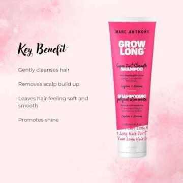 Marc Anthony Strengthening Biotin Shampoo, Grow Long Anti-Frizz, Anti-Breakage & Nourishing Formula For Split Ends - Vitamin E, Caffeine & Ginseng for Dry & Damaged Hair