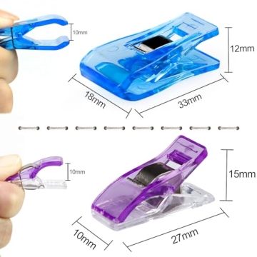 FIVEIZERO 90 Pcs Multipurpose Sewing Clips with Tin Box