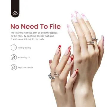 Beetles Gel Nail Tips for Nails Art, 15 Size 510PCS Full Matte Soft Pre-shaped Medium Coffin False Press on Nail Tips, No Filing Needed, Soak Off DIY Easy Nail Extensions Acrylic Nails